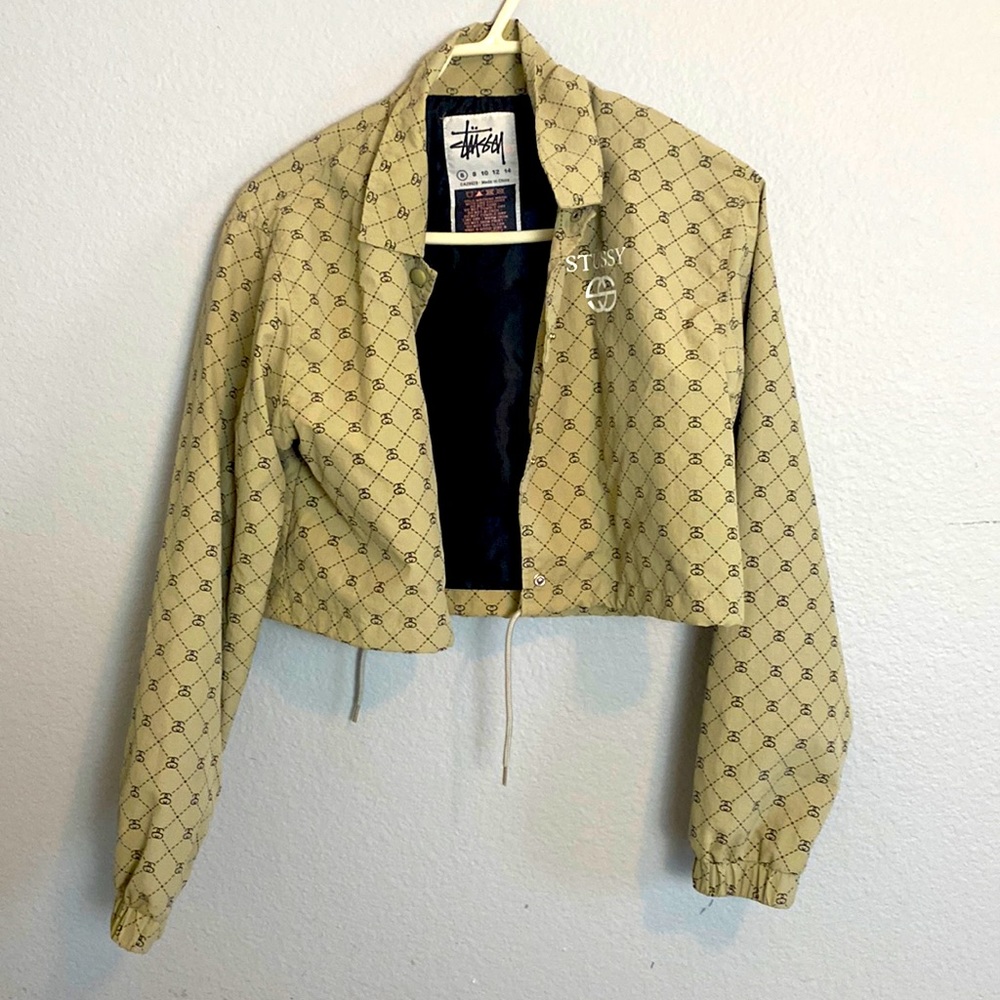 Stussy Girls 6 Youth crop dark beige